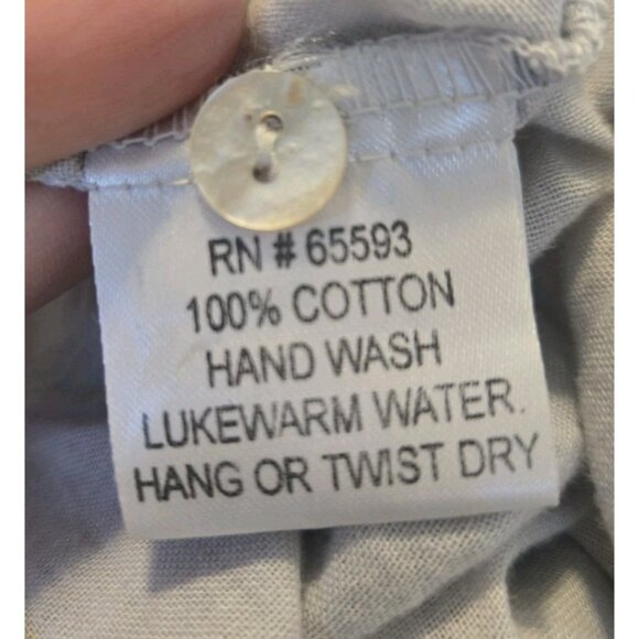 Sundance JP & Mattie Top L Gray Lace Pleated 100% Cotton Sheer Gauze - Picture 7 of 7